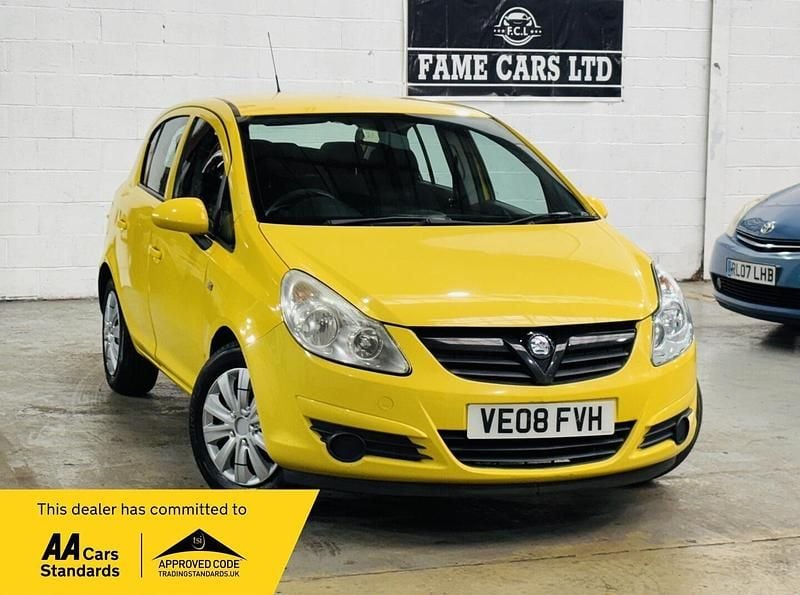 Used Vauxhall Corsa Club 2008 Yellow Hatchback