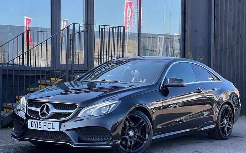 Used Mercedes E220 AMG line 177 HP (130 kW) 2015 Black Coupe