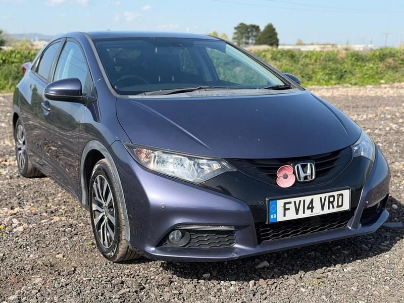 Begagnad Honda Civic SR 120 HK (88 kW) 2014 Blå Halvkombi