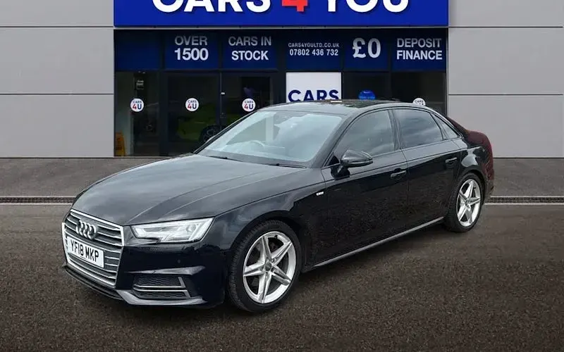 Used Audi A4 S-Line 150 HP (110 kW) 2018 Black Sedan