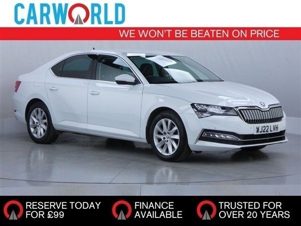 White Used 2022 Skoda Superb SE Technology Hatchback | £17,640 (Fair price) - Image 1/3