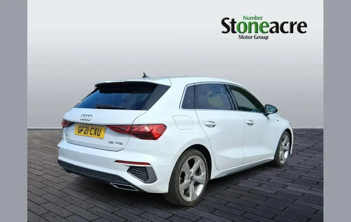 Used Audi A3 S-Line 150 HP (110 kW) 2021 White Sedan