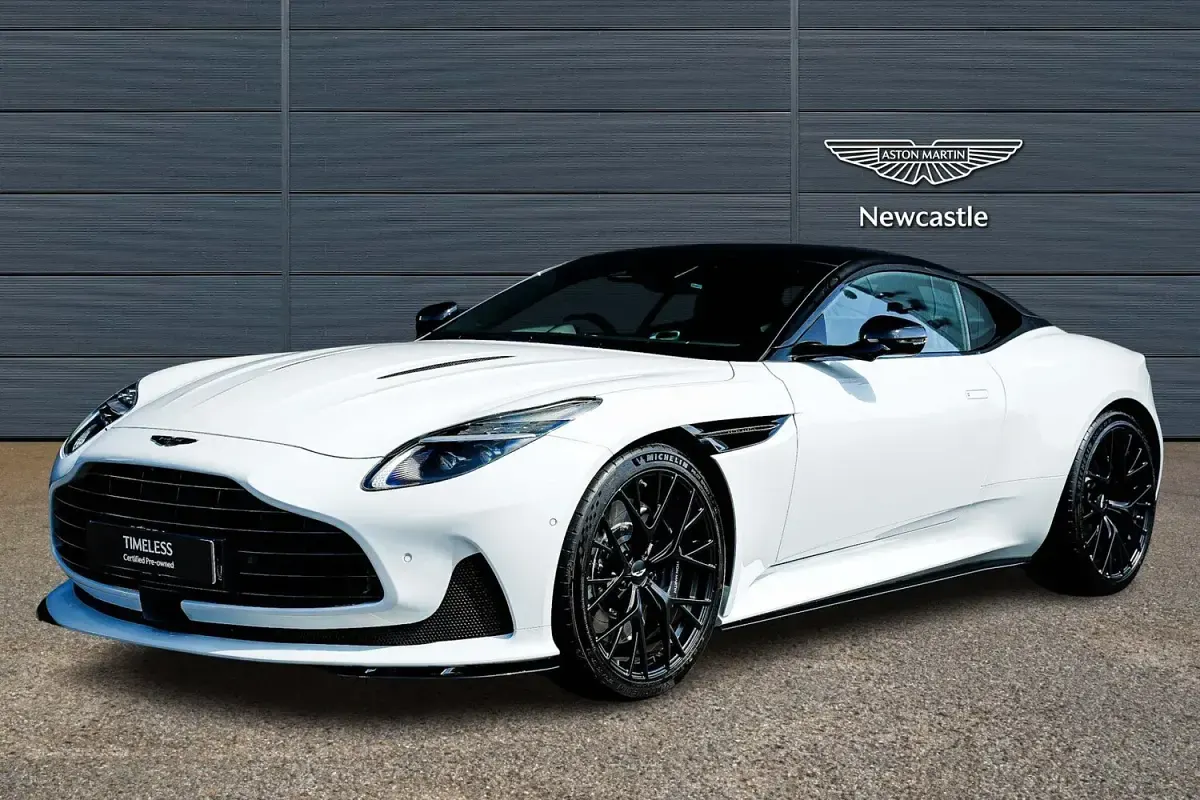 New Aston Martin V8 2026 White Coupe
