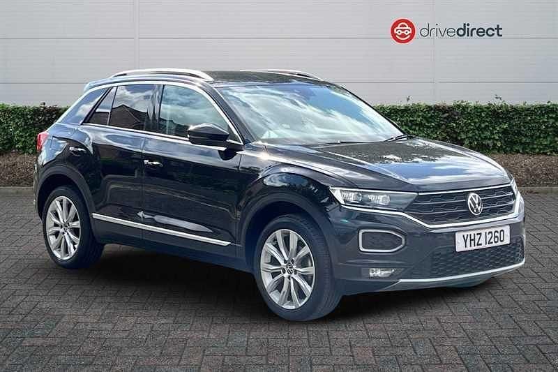 Pearl deep black Used 2021 VW T-Roc SEL SUV | £19,483 (Fair price) - Image 1/4
