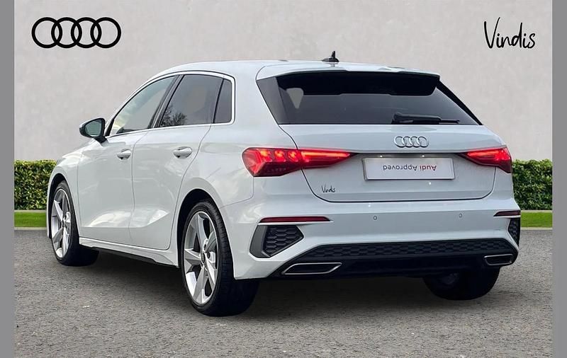 Used Audi A3 S-Line 147 HP (108 kW) 2023 White Hatchback