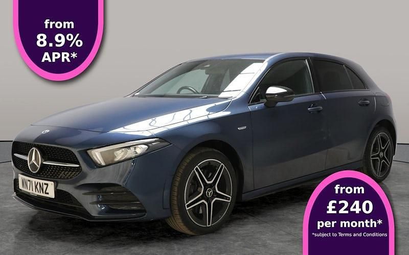 Blue Used 2021 Mercedes A250 AMG line Hatchback | £16,789 (Fair price) - Image 1/3