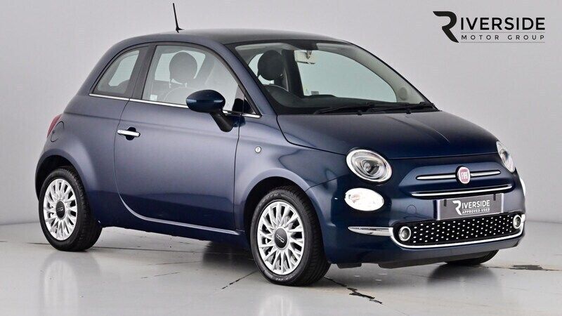 Midnight indigo blue Used 2018 Fiat 500 Lounge Hatchback | £6,895 (Fair price) - Image 1/4