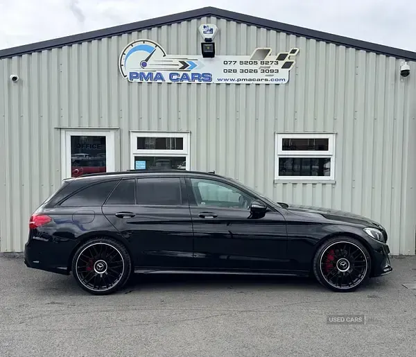 Used Mercedes C250 AMG Line Premium Plus 204 HP (150 kW) 2018 Black Estate