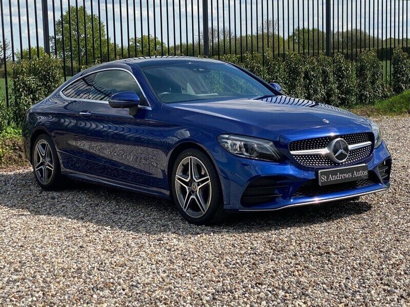 Blue Used 2020 Mercedes C220 AMG Line Premium Plus Coupe | £20,950 (Fair price) - Image 1/4