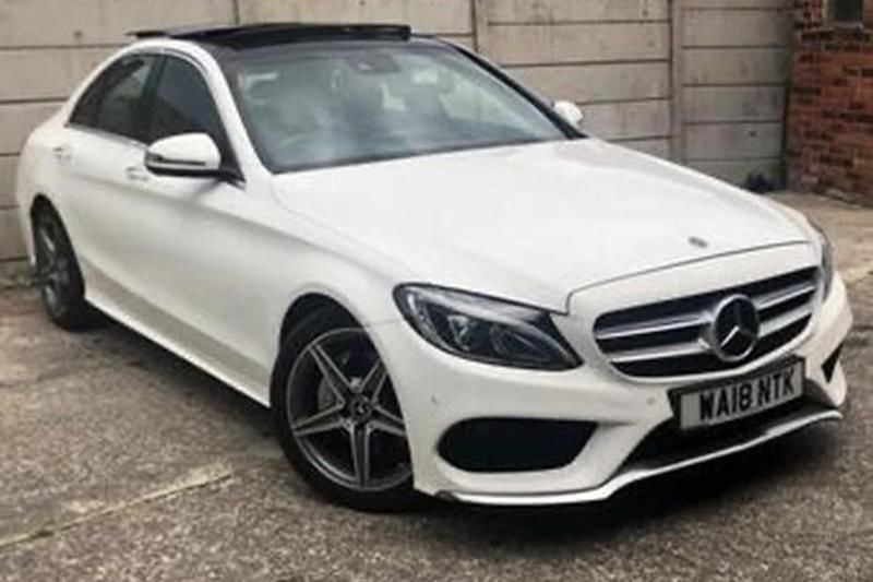 White Used 2018 Mercedes C220 AMG Line Premium Plus Sedan | £11,995 (Fair price) - Image 1/1