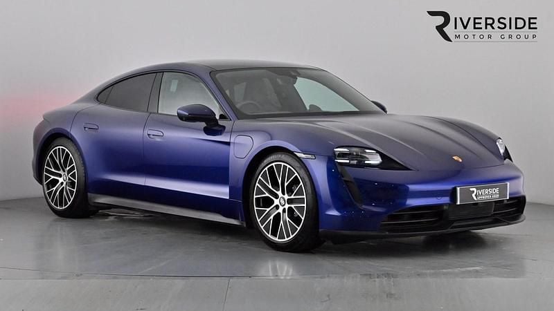 Gentian blue Used 2021 Porsche Taycan Performance Package Sedan | £43,995 (Good price) - Image 1/4