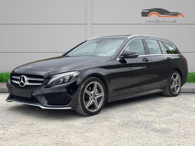 Black Used 2018 Mercedes C220 AMG line Estate | £12,990 (Fair price) - Image 1/4