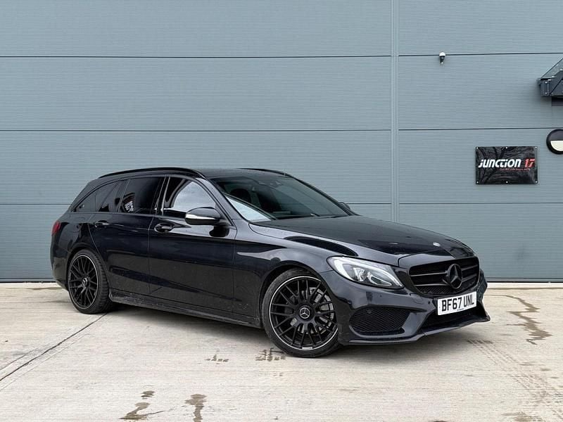 Black Used 2017 Mercedes C220 AMG line Estate | £14,475 (A bit pricey) - Image 1/4
