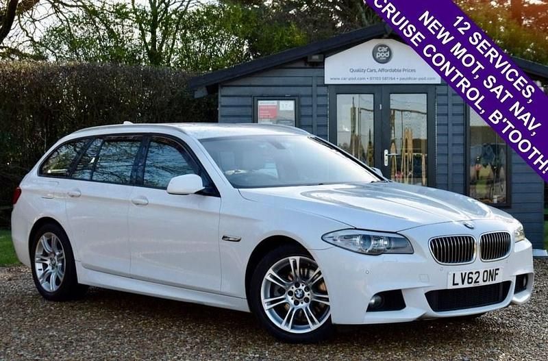 White Used 2012 BMW 520 M Sport Estate | £6,995 (Fair price) - Image 1/2