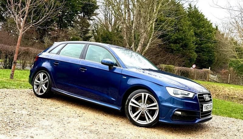 Blue Used 2014 Audi A3 Sportback S-Line Hatchback | £8,595 (Fair price) - Image 1/4