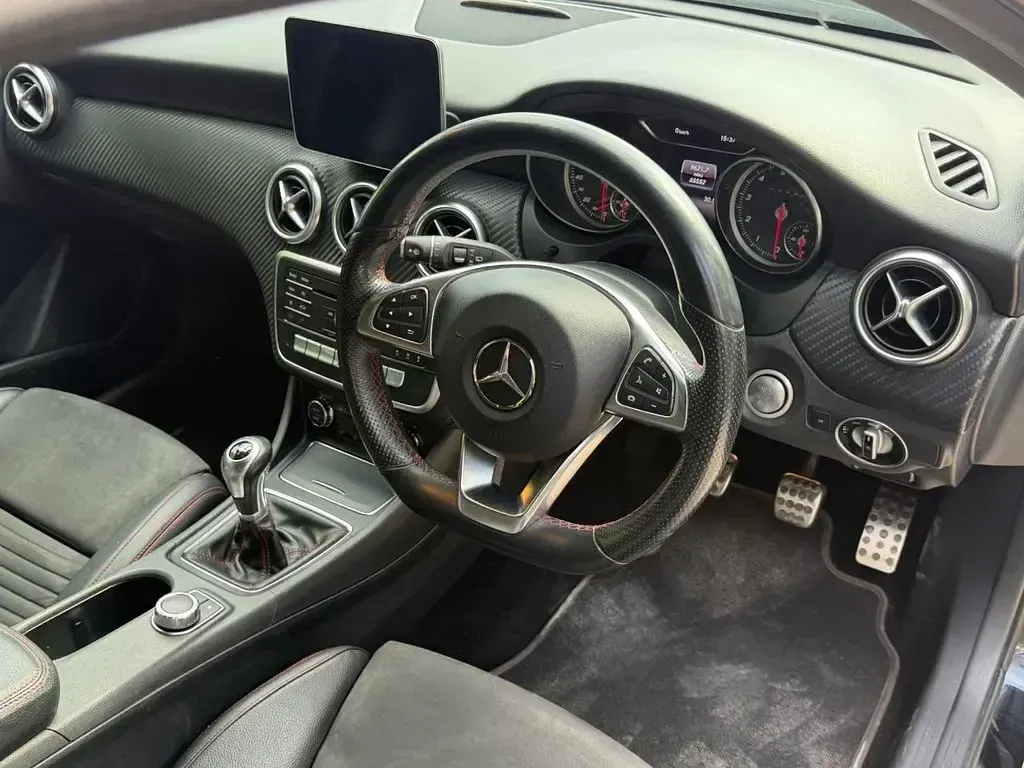 Used Mercedes A180 AMG line 122 HP (89 kW) 2017 Black Hatchback