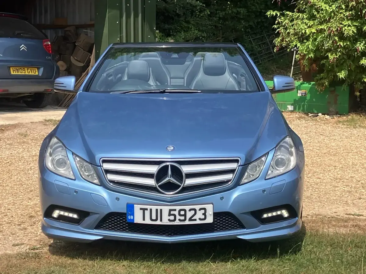Used Mercedes E220 2011 Blue Cabriolet