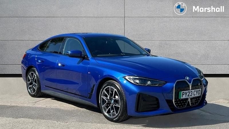 Portimao blue Used 2023 BMW i4 M Sport Sedan | £32,532 (Good price) - Image 1/4