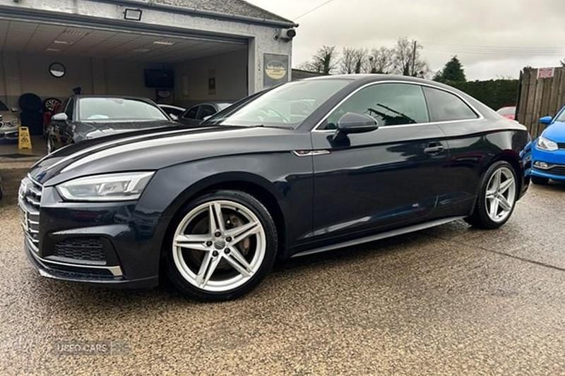 Used Audi A5 S-Line 190 HP (139 kW) 2018 Blue Coupe
