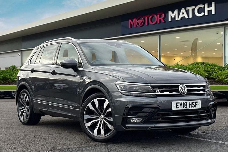 Grey Used 2018 VW Tiguan R-line SUV | £18,495 (Good price) - Image 1/4