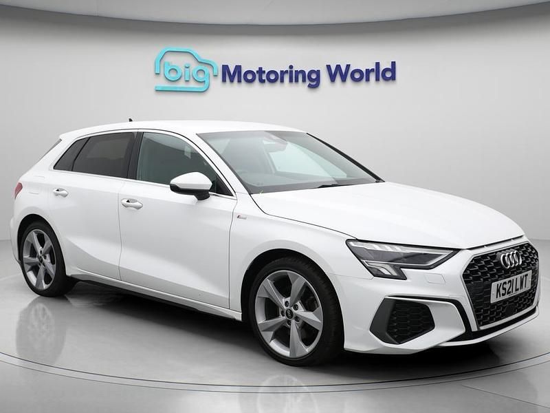 White Used 2021 Audi A3 Sportback S-Line Hatchback | £17,500 (Good price) - Image 1/4