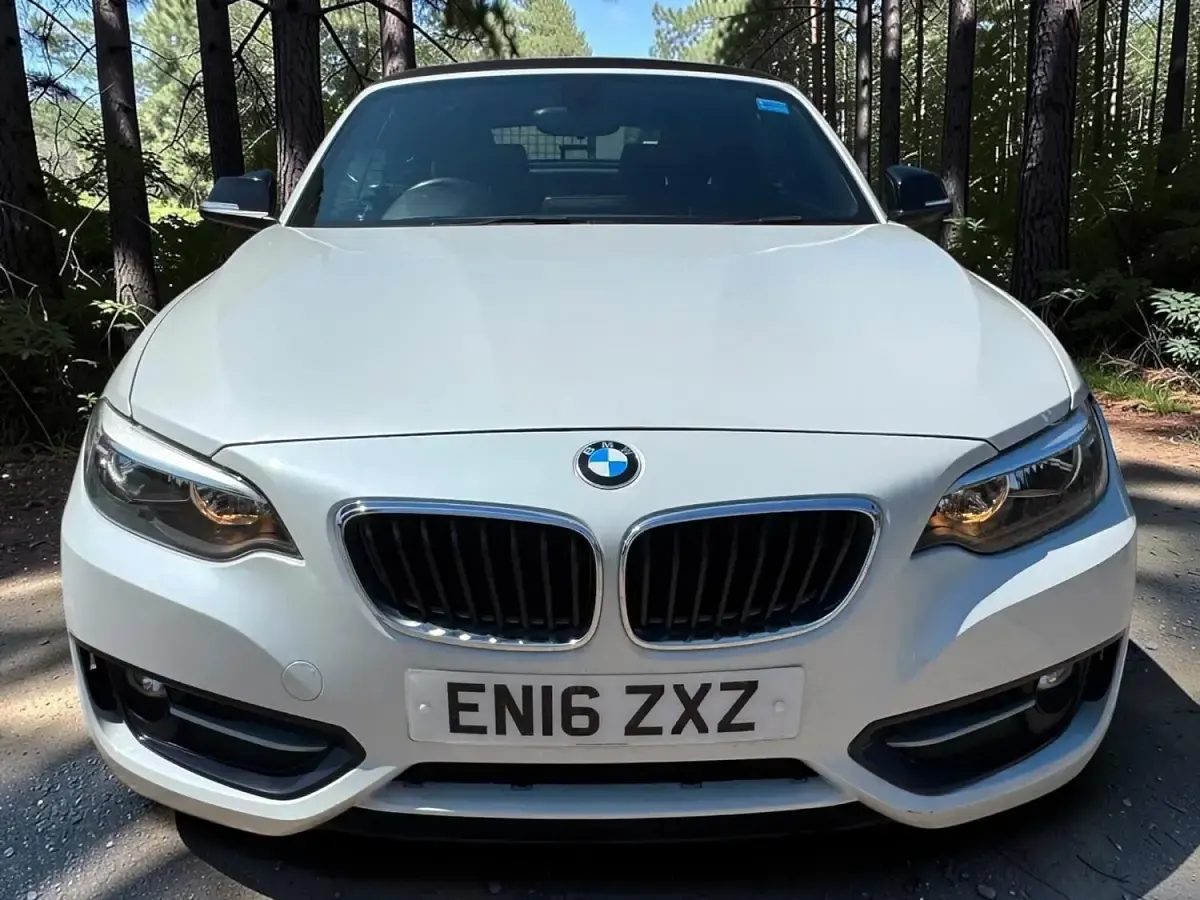Used BMW 218 Sport Line 136 HP (100 kW) 2016 White Cabriolet