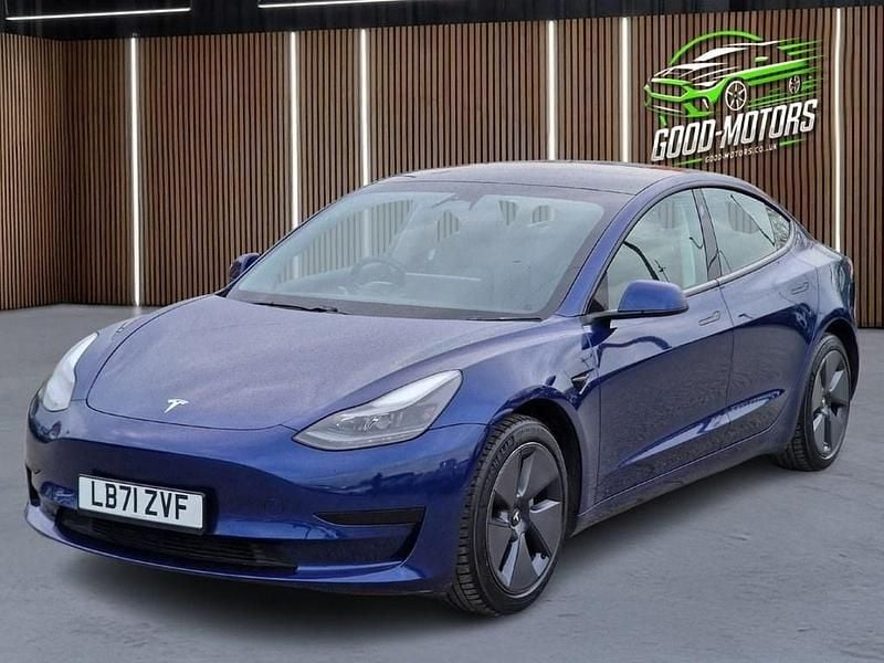 Used Tesla Model 3 Standard Range Plus 177 kW (241 HP) 2022 Blue Sedan