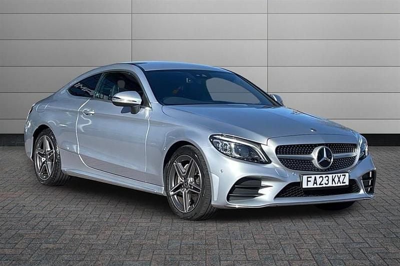 Used Mercedes C200 AMG line 184 HP (135 kW) 2023 High tech silver Coupe
