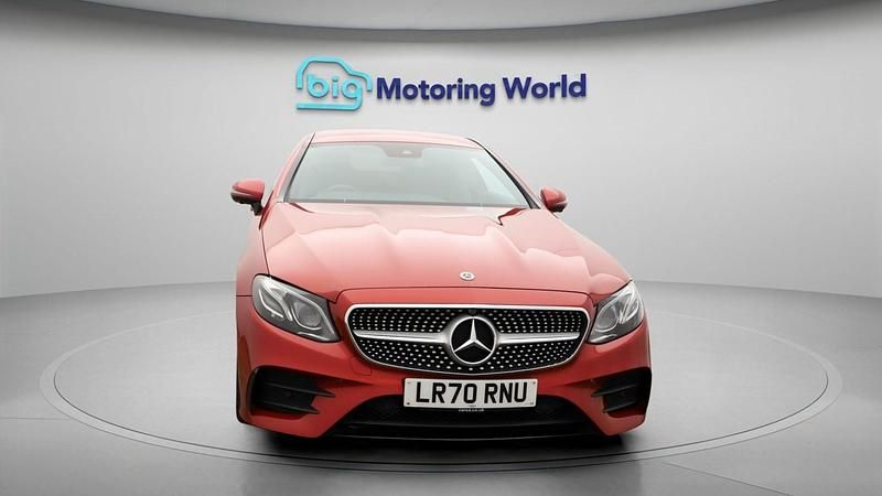 Used Mercedes E220 AMG line 191 HP (140 kW) 2020 Red Coupe
