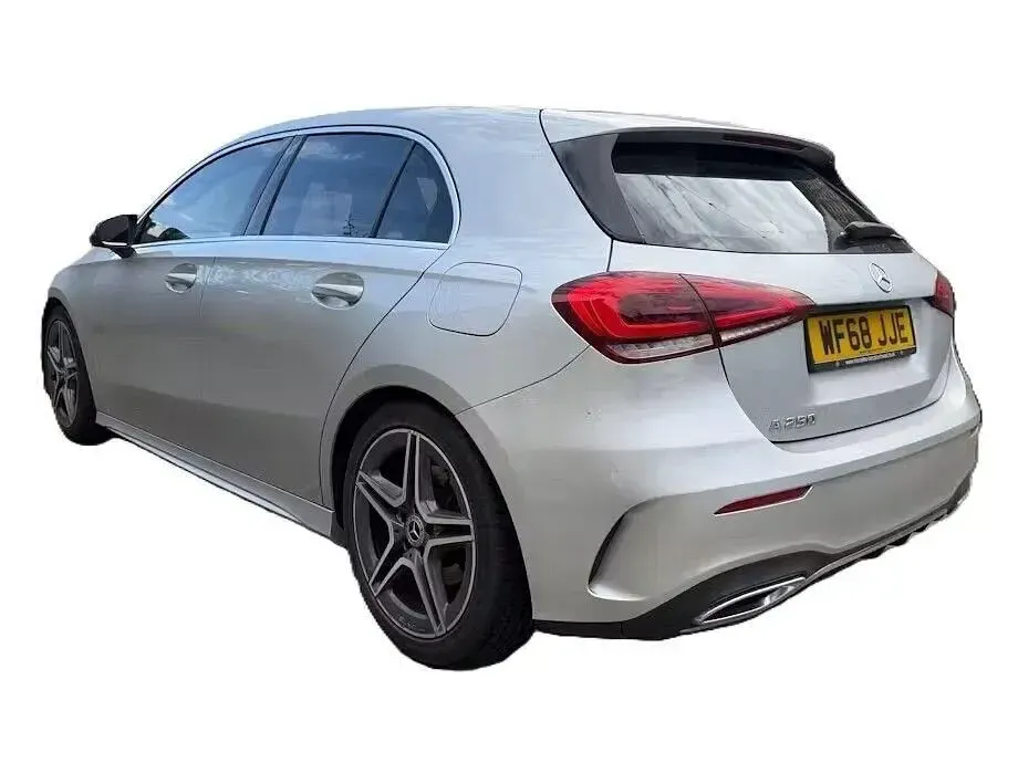 Used Mercedes A250 AMG line 224 HP (164 kW) 2018 Silver Hatchback