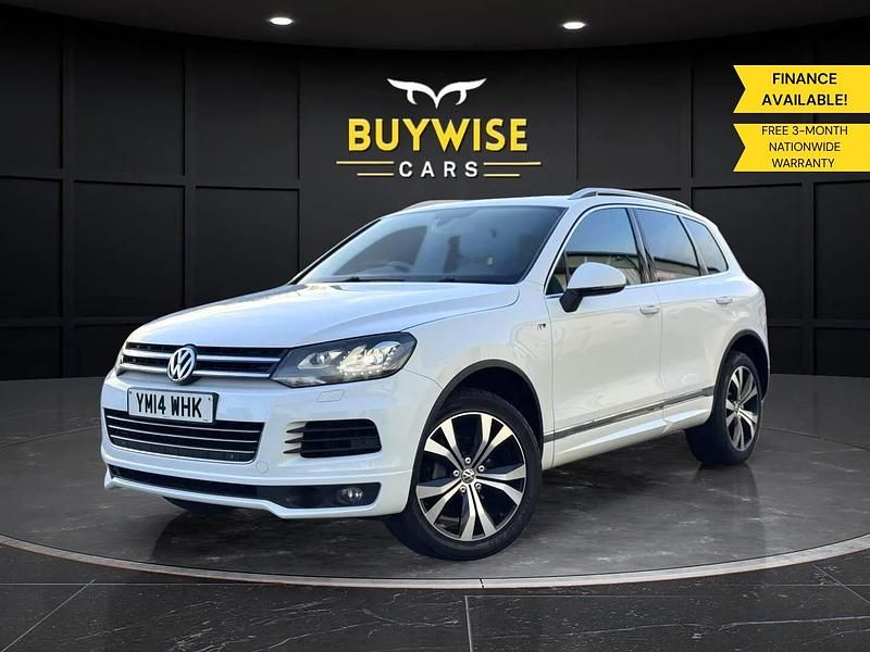 White Used 2014 VW Touareg R-line SUV | £9,995 (Good price) - Image 1/4