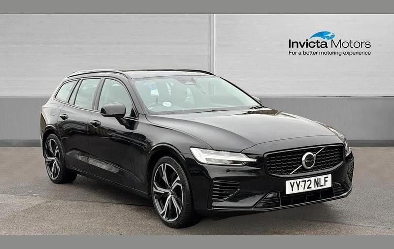 Black Used 2022 Volvo V60 Plus Estate | £23,700 (Good price) - Image 1/4