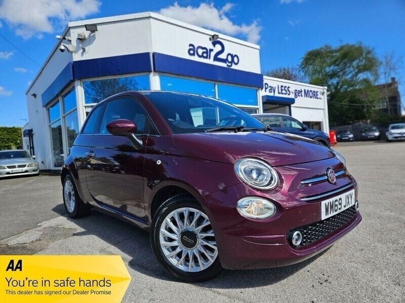 Red Used 2020 Fiat 500 Lounge Hatchback | £7,998 (Fair price) - Image 1/4