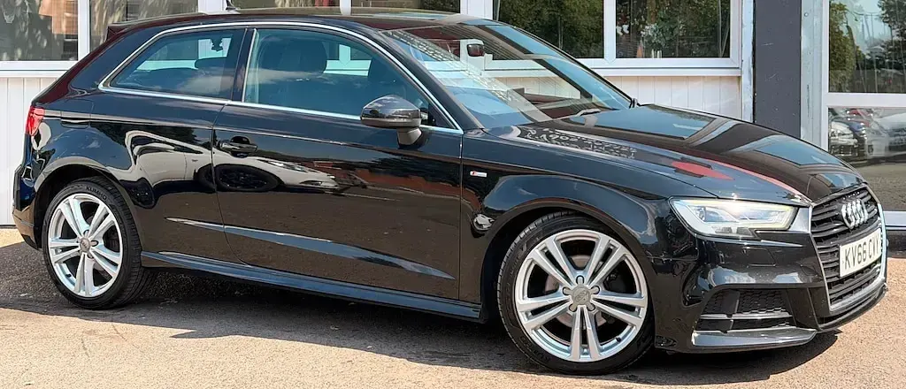 Used Audi A3 S-Line 150 HP (110 kW) 2016 Black Hatchback