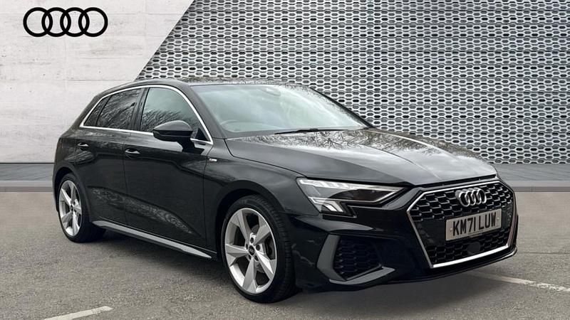 Used Audi A3 S-Line 150 HP (110 kW) 2022 Black Sedan