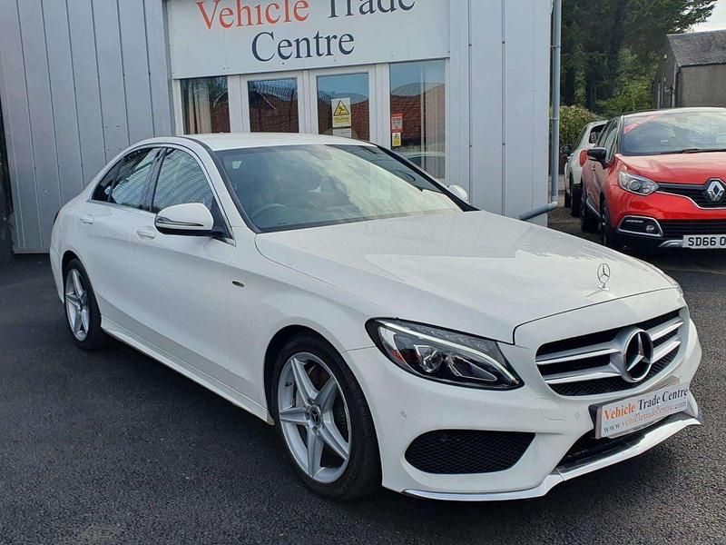 White Used 2017 Mercedes C250 AMG line Sedan | £13,798 (Good price) - Image 1/4