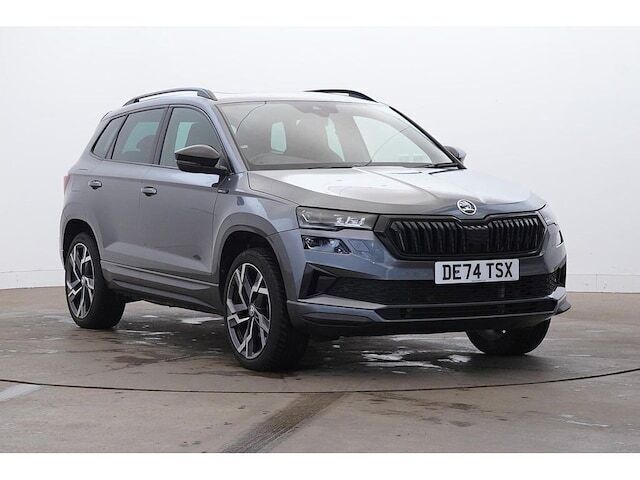 Graphite grey metallic Used 2024 Skoda Karoq SportLine SUV | £29,757 (A bit pricey) - Image 1/4