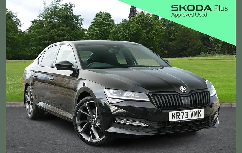 Used Skoda Superb SportlinePlus 147 HP (108 kW) 2023 Black magic pearl effect Hatchback