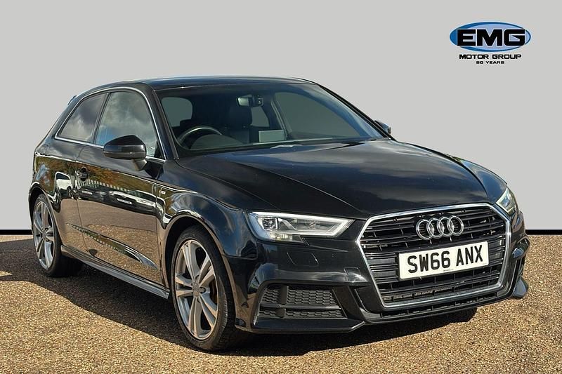 Black Used 2016 Audi A3 S-Line Hatchback | £9,495 (Fair price) - Image 1/3
