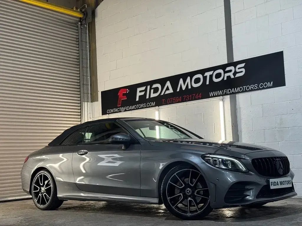 Used Mercedes C220 AMG line 194 HP (142 kW) 2019 Grey Cabriolet