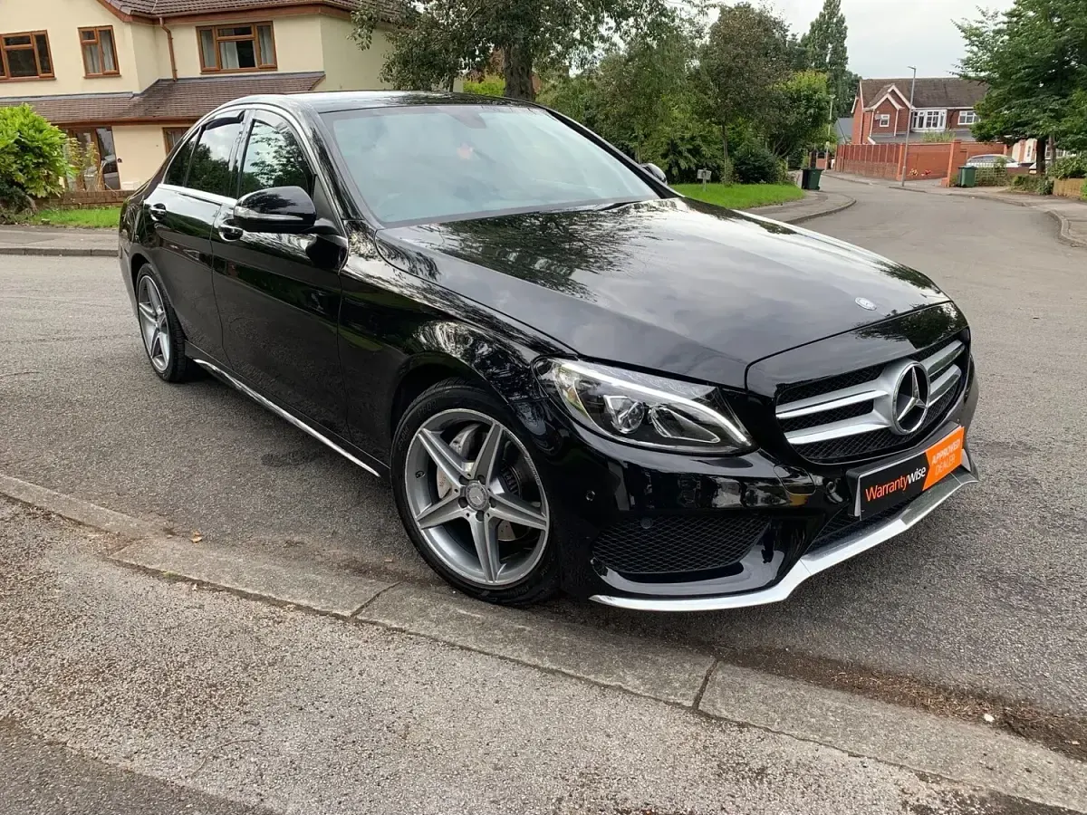 Used Mercedes C220 AMG line 170 HP (125 kW) 2015 Black Sedan