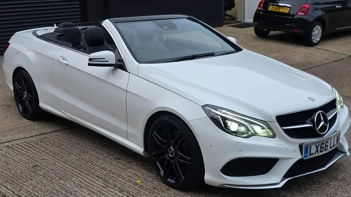 Used Mercedes E220 AMG line 2016 White Cabriolet