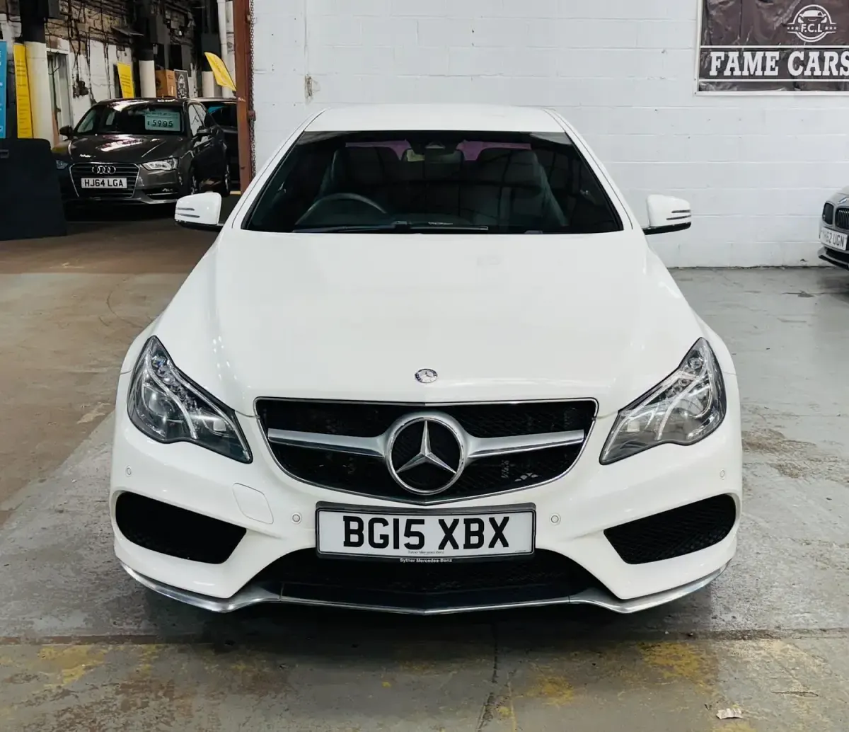 Used Mercedes E220 AMG line 174 HP (127 kW) 2015 White Coupe