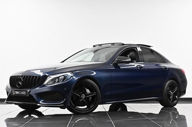 Used Mercedes C220 AMG Line Premium Plus 170 HP (125 kW) 2018 Blue Sedan