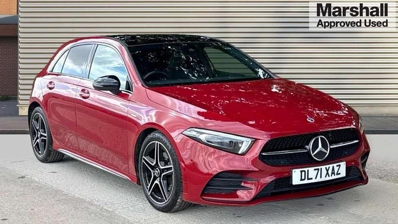 Red Used 2021 Mercedes A200 AMG Line Premium Plus Hatchback | £22,600 (Expensive) - Image 1/4