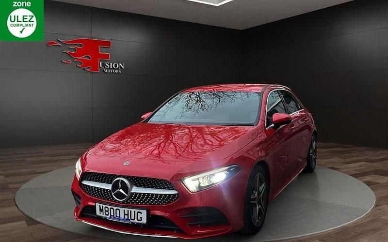 Used Mercedes A180 AMG line 136 HP (100 kW) 2019 Red Hatchback