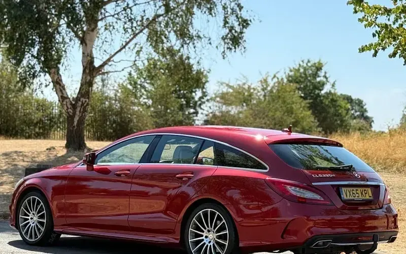 Used Mercedes CLS220 AMG line 177 HP (130 kW) 2015 Red Coupe
