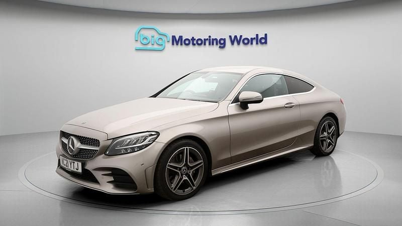 Used Mercedes C220 AMG line 191 HP (140 kW) 2021 Silver Coupe