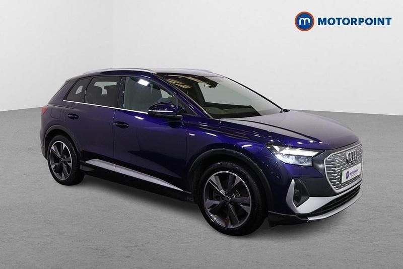 Blue Used 2024 Audi Q4 e-tron S-Line SUV | £31,749 - Image 1/4