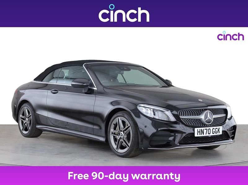 Black Used 2021 Mercedes C300 AMG Line Premium Cabriolet | £23,849 (Fair price) - Image 1/3
